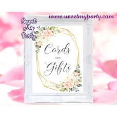 Geometric Cards and gifts sign printable,Floral cards and gifts template,(128) Geometric Cards and gifts sign printable,Floral cards and gifts template,(128)